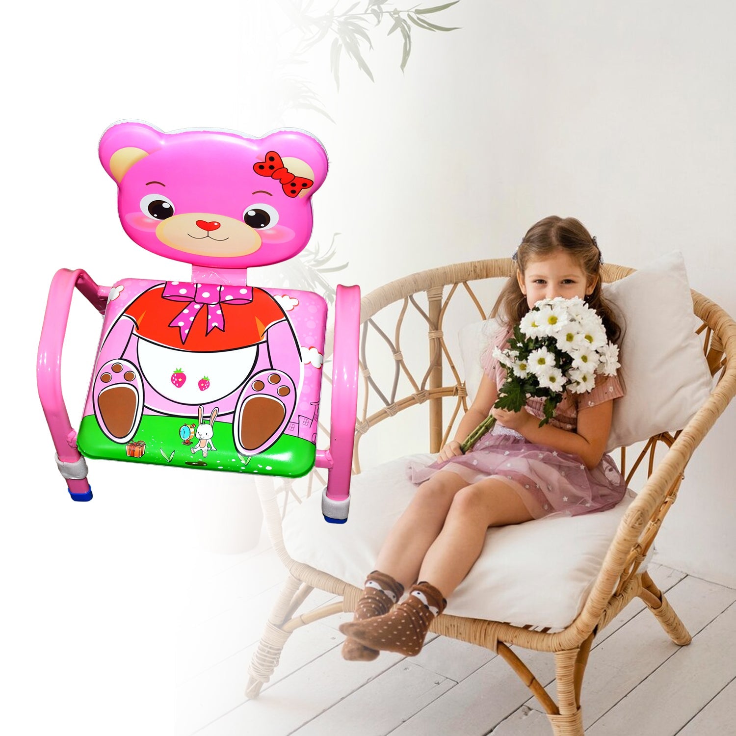 Cartoon Baby Chair Strong Steel Cushion & Comfortable Baby Chair High Quality Chair (1 Pc) Cartoon Baby Chair Strong Steel Cushion & Comfortable Baby Chair High Quality Chair (1 Pc)